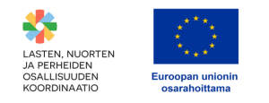 Lasten, nuorten ja perheiden osallisuuden koordinaation ja EU:n logot